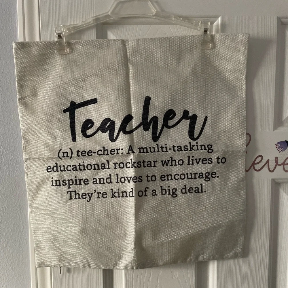 Teacher Canvas Pillow Cover